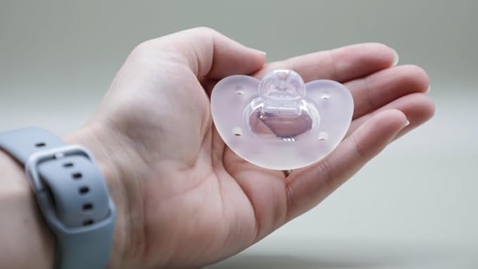 Breathe Baby Pacifier – Patented Design for Natural Oral & Facial Development - BPA-Free, Latex-Free, Pediatrician Developed - Dishwasher Safe 2 Pack (Stage 2: 4-6 Months)