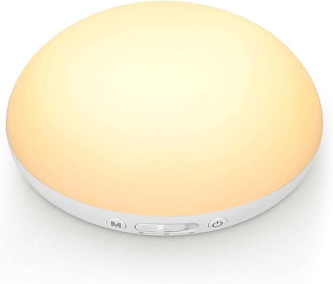 Baby Night Lights for Nursery – Portable Night Light with Minimalist Design, Nursery Night Light for Breastfeeding, Memory & Timer Modes, Ultra-Long Battery Life