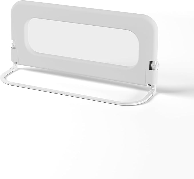 Baby Bed Guard Rail for Toddler - 59in Adjustable Heights, Swing Down Bedrail, Extra Tall Child Safety Side Railing Guards for Kids - Toddler Bed Rail for Queen, King, Twin, and Bunk Size Beds - Full