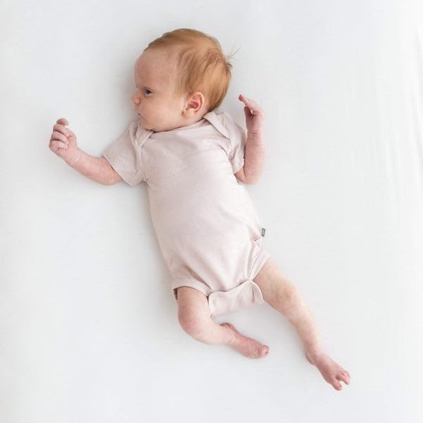 KYTE BABY Short Sleeve Unisex Baby Bodysuits, Rayon Made From Bamboo Material