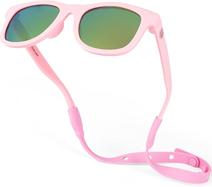Polarized Baby Sunglasses With Strap - Unbreakable Flexible Infant Sunglasses For Toddlers Newborns 0-24 Months