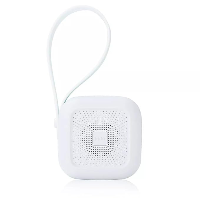Frida Baby 2-in-1 Portable Sound Machine for Baby + Nightlight | White Noise Sound Machine for Baby with 5 Soothing Sounds & 3 Nightlight Modes | Travel Sound Machine Attaches to Strollers, Car Seats