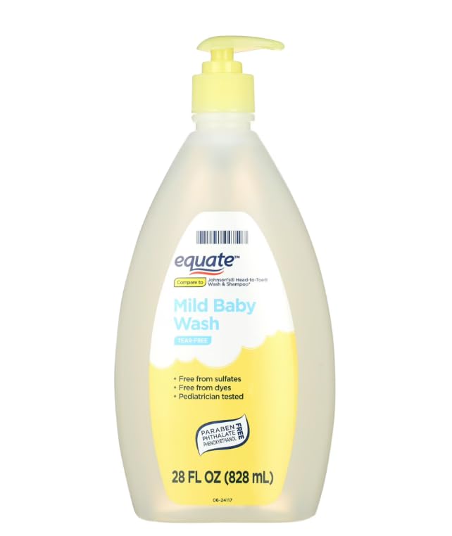 Equ~ate Baby Tear-Free Mild Baby Wash, 28 fl oz, Wash & Shampoo (1pack)