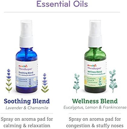 Munchkin® Theraburpee with Essential Oils: Colic & Fever Rescue Kit + with Hot & Cold Therapy Burp Cloths & Aromatherapy