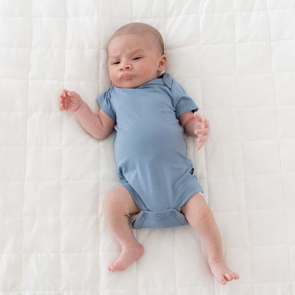 KYTE BABY Short Sleeve Unisex Baby Bodysuits, Rayon Made From Bamboo Material