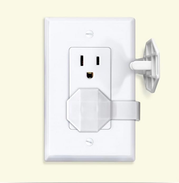 Outlet Covers Baby Proofing (6 Pack) – Always-Connected Child Proof Outlet Plug Covers for Electrical Outlets – Easy Install Baby Outlet Covers, 12-Outlet Coverage