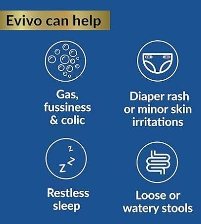 Evivo Award Winning Probiotic Powder for Infants | Ages 0-36 Months | Helps with Colic Symptoms, Gas, Stools & Fussiness | Tasteless Powder | 7pack - 1 Week | 8 Billion CFU