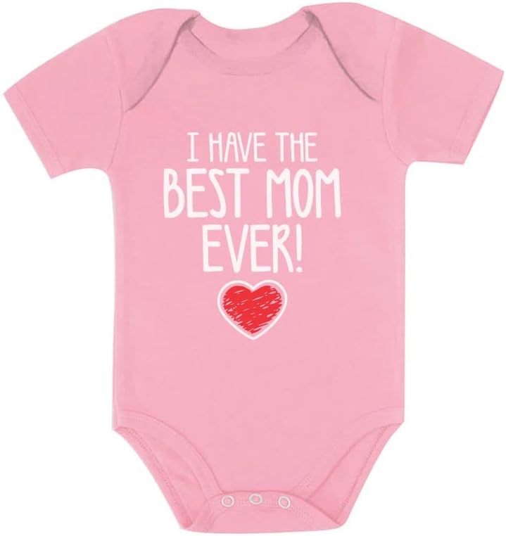 Tstars I Have the Best Mom Ever Baby Bodysuit Newborn Outfit Gift for Baby Shower or First Mother's Day