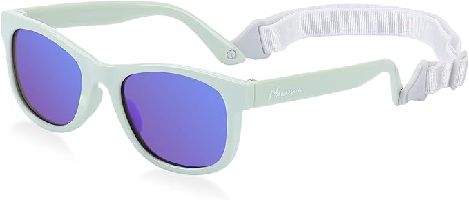 Baby Sunglasses - 100% UV Proof Sunglasses for Baby, Toddler, Kids - Ages 0-2 Years - Case and Pouch included