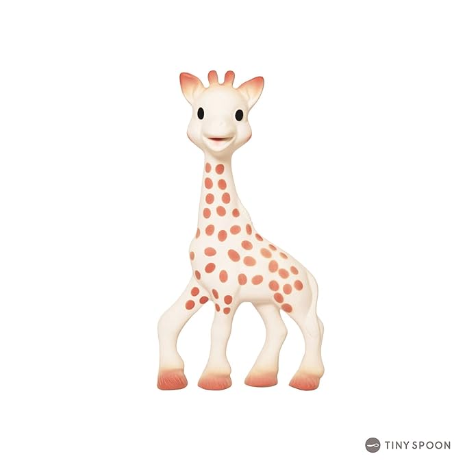 Sophie la girafe Giraffe Conservation Foundation Set | Includes Girafe & a Mini Girafe Keychain | Born in Paris | | Natural Rubber | Designed for Teething Babies