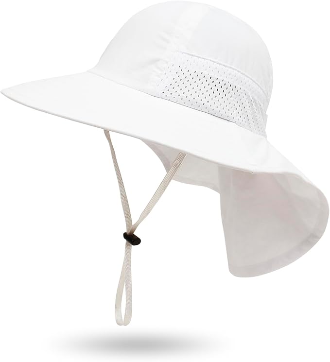 Baby Sun Hat UPF 50+ Toddler Wide Brim Beach Hats for Boys Girls 0-6 Years