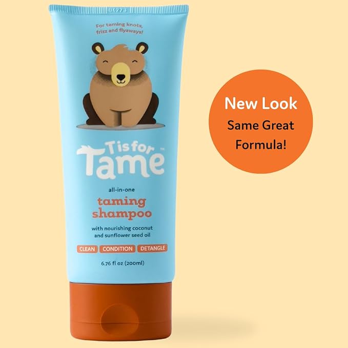 T is for Tame - Baby Shampoo - Plant Based & All-Natural, Pediatrician and Dermatologist Tested, Specially Crafted for your Baby's Gentle Hair - 6.76 fl oz (2 Pack)
