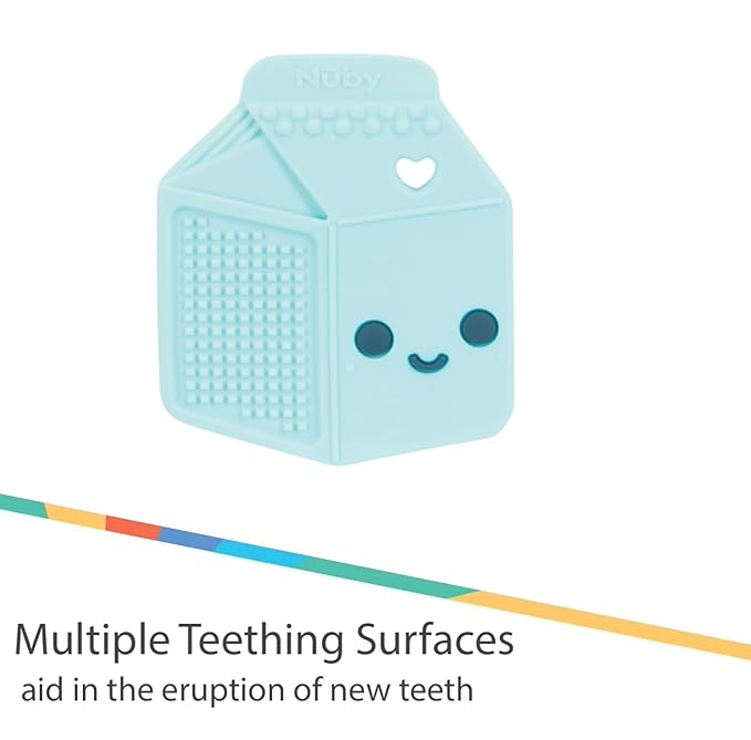 Nuby All Silicone Milk Carton Teether - 3+ Months