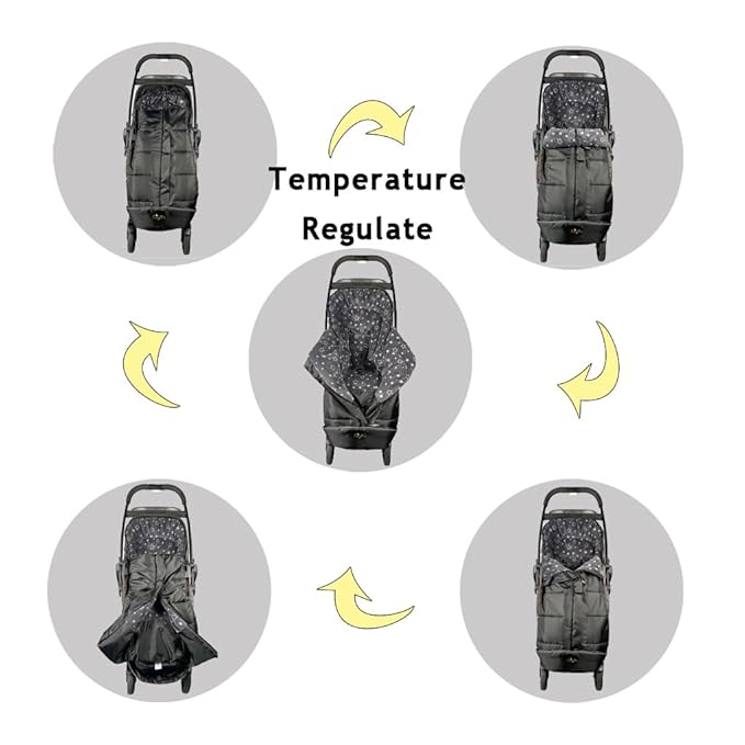 CozyMe Stroller Footmuff, Winter Stroller Cover for Toddler, Easy Temperature Reguration Stroller Bunting Bag for Baby, Waterproof Stroller Blanket Evolution for Cold Weather Child, 6M-4T