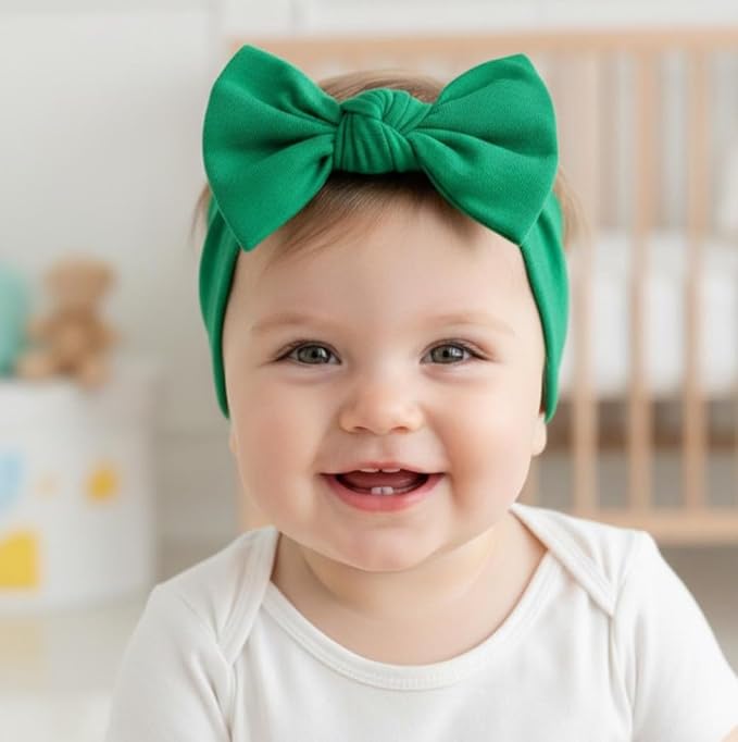 Baby Girl Headbands-Infant,Toddler Cotton Handmade Hairbands with Bows Child Hair Accessories