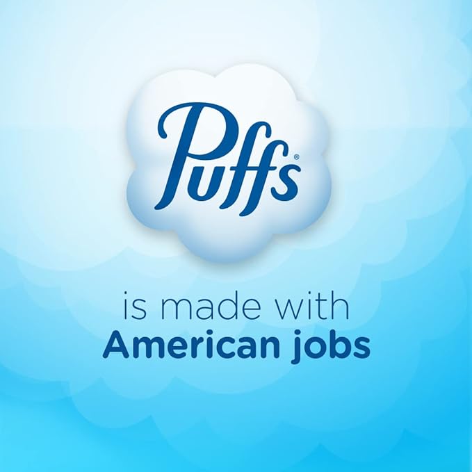 Puffs Ultra Soft Facial Tissues, 1 Family Size Box, 124 Facial Tissues Per Box (Pack of 4)