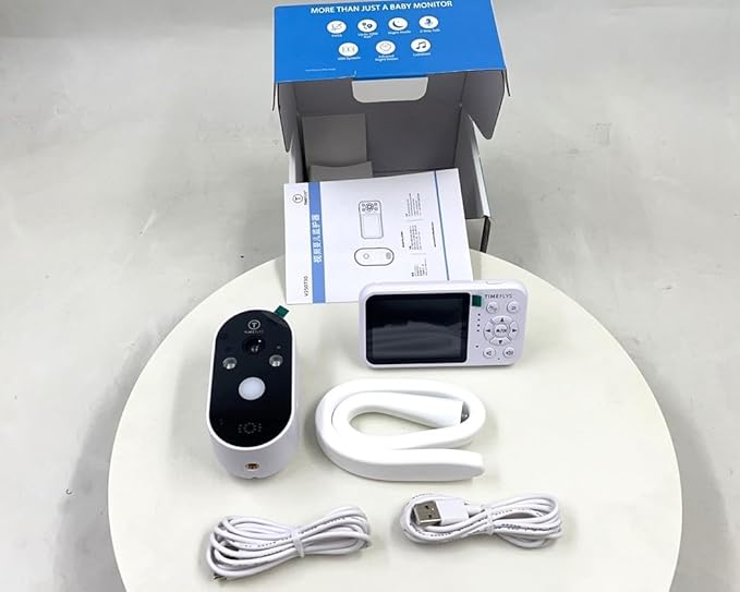 TimeFlys Video Baby Monitor, Both Units Rechargeable, Outdoor Use For Camping, Car Camera Usage, Camera 40-hour Battery, Night Vision, 2-Way Audio, Lullabies, No WiFi Required, Model Z280L,2.8" Screen