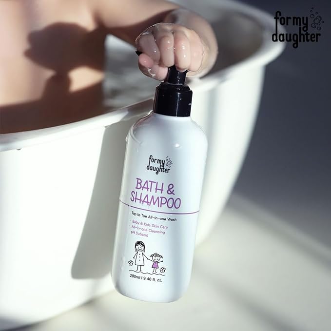 for my daughter 2-in-1 Baby Bath Wash & Hair Shampoo– Gentle 2-in-1 Cleanser Safe, Natural, and Effective Care for Delicate Baby Skin & Hair (280ml / 9.46oz)