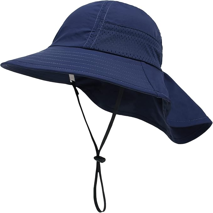 Baby Sun Hat UPF 50+ Toddler Wide Brim Beach Hats for Boys Girls 0-6 Years