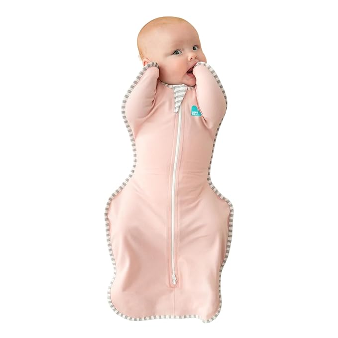 Love to Dream Swaddle UP Self-Soothing Sleep Sack 13-19 lbs., Dramatically Better Sleep, Snug Fit Calms Startle Reflex, 1.0 TOG, Dusty Pink, Medium