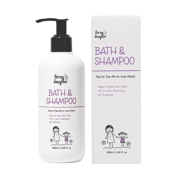 for my daughter 2-in-1 Baby Bath Wash & Hair Shampoo– Gentle 2-in-1 Cleanser Safe, Natural, and Effective Care for Delicate Baby Skin & Hair (280ml / 9.46oz)