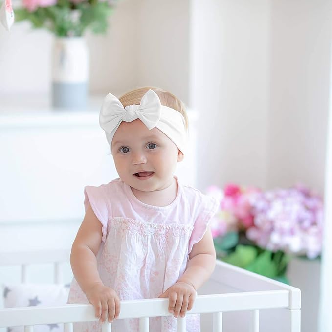 Baby Girl Headbands-Infant,Toddler Cotton Handmade Hairbands with Bows Child Hair Accessories