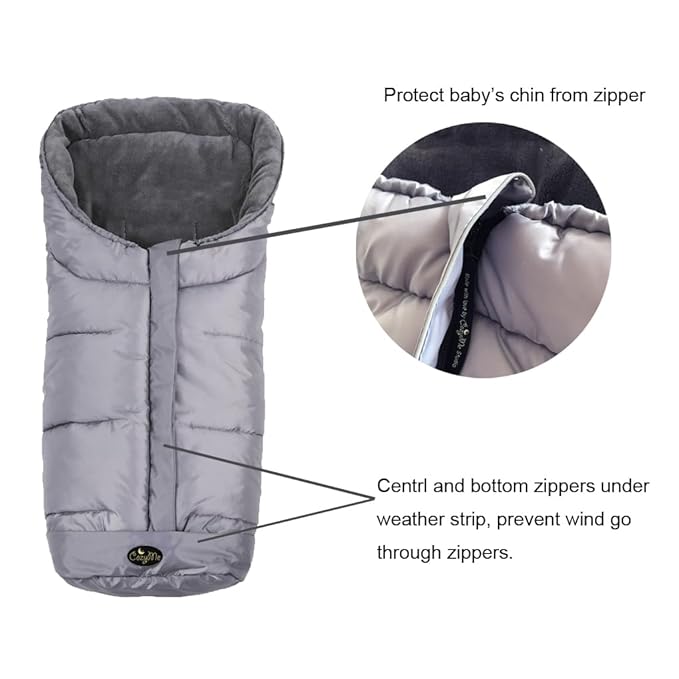 Stroller Blanket Evelution, Stroller Footmuff Winter Toddler Universal Stroller Bunting Bag for 6-36 M, Waterproof Bunting Bag