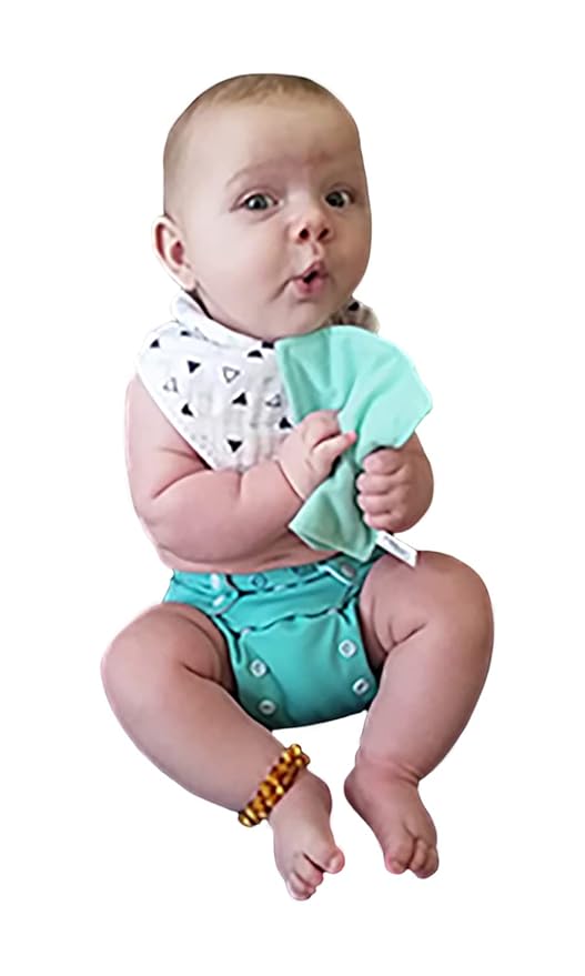 Original Baby Paper - Crinkle Teether and Sensory Toy for Babies and Infants | Turquoise Zig Zag | Non-Toxic, Washable | Great for Baby Showers