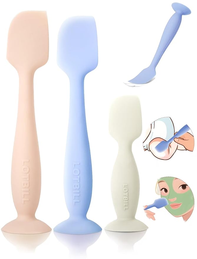 Diaper Cream Spatula, 3 Pack Butt Spatula Baby, Silicone Diaper Cream Applicator, Full-Size + Mini Butt Paste Applicator for Babies, Newborn Baby Necessities(Pink+Purple+Beige)