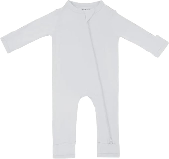 KYTE BABY Soft Bamboo Rayon Rompers, Zipper Closure, 0-24 Months (12-18 Months, Storm)