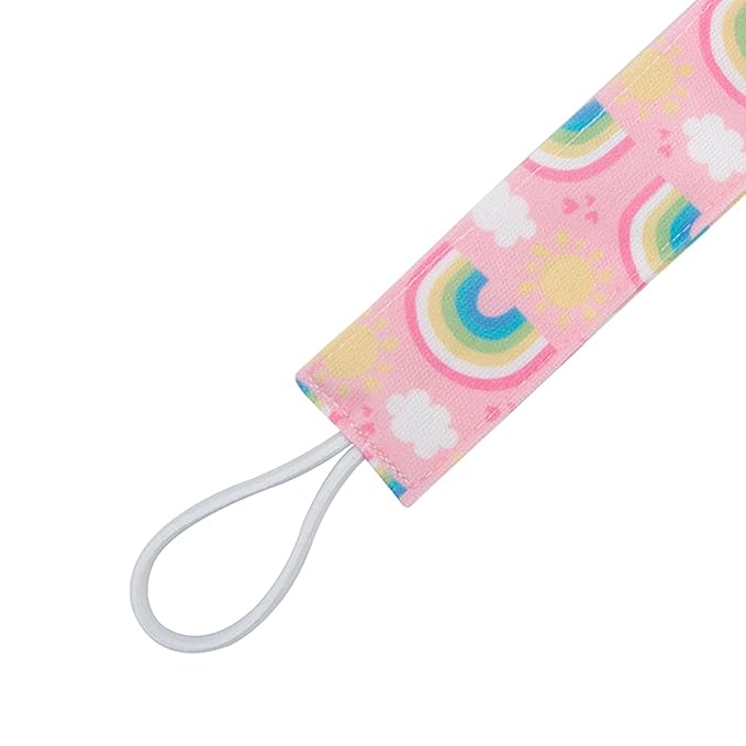 babygoal Rainbow Pacifier Clips, 6 Pack Pacifier Holder Fits for Most Pacifier Styles 6MP26-B