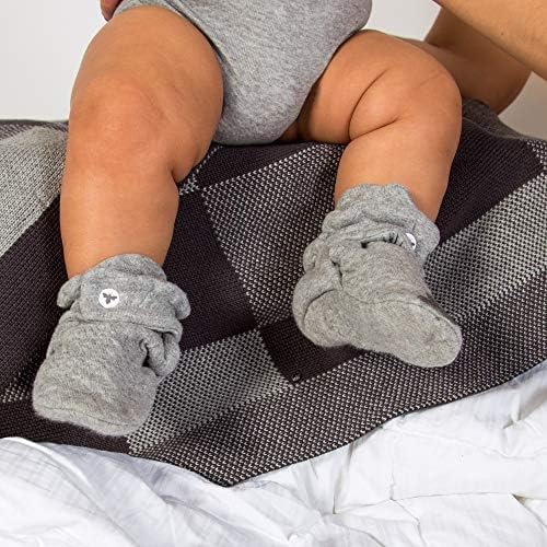 Burt's Bees Baby Unisex Booties Organic Cotton Newborn Essentials Shoes for Infants