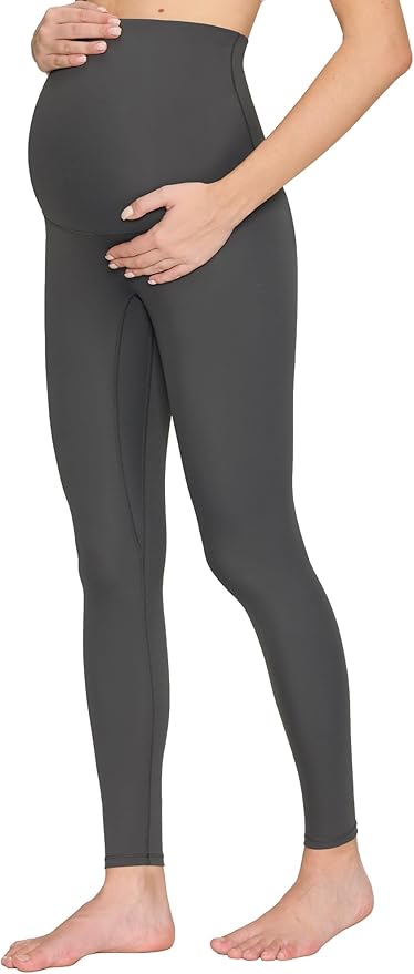 Maternity Leggings Over The Belly - Pregnancy Yoga Pants Soft Workout Leggings