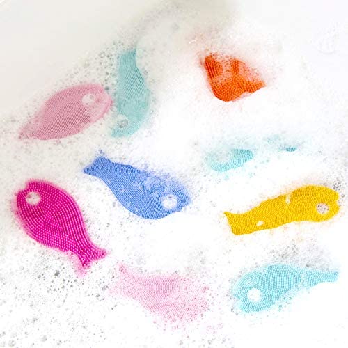 Innobaby Bathin' Smart Silicone Sensory Fish Bath Scrub for Babies and Toddlers - Pink