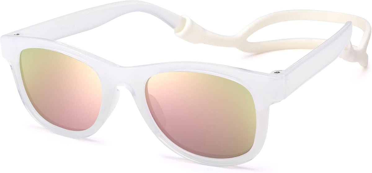 COASION Bendable Flexible Polarized Newborn Baby Sunglasses with Silicon Strap for Infant Boys Girls Age 0-12 Months CA9042