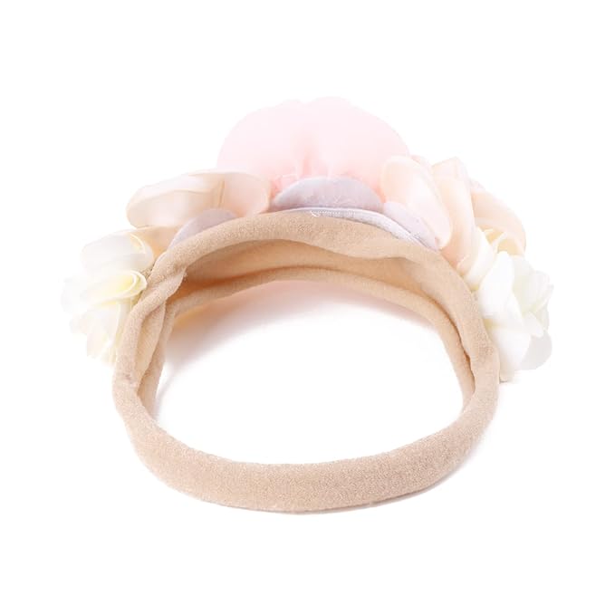 Baby Girl Headbands Nylon Flower Elastic Hairbands 3pcs Hair Accessories Gift for Newborn Infant Toddlers