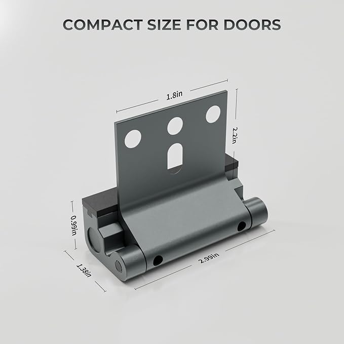 3Pack Home Security Door Reinforcement Lock, Childproof Safety Door Lock Latch Inside Stopper, Add High Security to Prevent Home Unauthorized Entry, Aluminum Construction Finish Grey