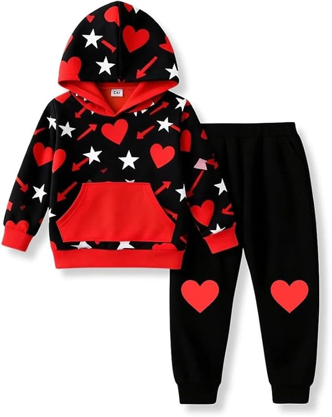 2-6T Toddler Baby Boy Clothes Color Blocking Hoodies + Pants Fall Winter Outfits