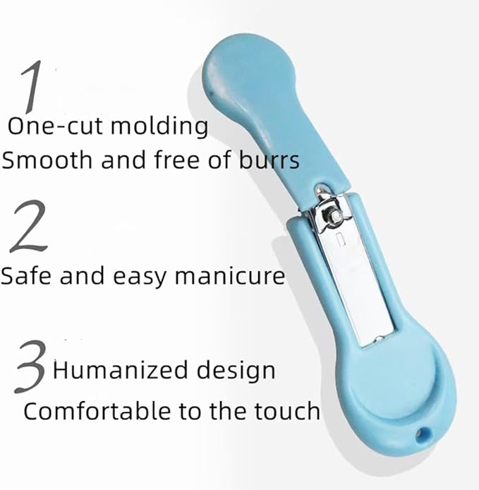 Baby Nail Clippers，2 Pack Nail Clippers，for Trimming Baby's Fingers or Toes，Blue and Pink Toddler Nail Clipper，Be Suitable for；Infant, Toddler, Kids