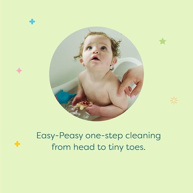 BabyGanics Baby Shampoo + Body Wash Pump Bottle, Orange Blossom, Tear-Free, 16 Fl Oz (Pack of 3), Packaging May Vary