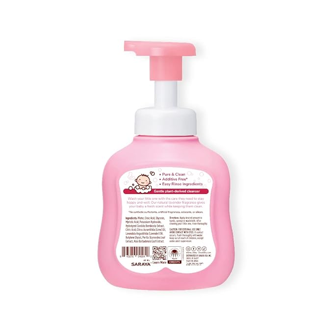 Arau Baby Foam Body Soap Lavender Scent, Natural Plant Based Baby Wash, No Artificial Fragrance or Additives, Gentle for Baby’s Sensitive Skin, Nourishing and Easy Rinse (15.21 Fl Oz)