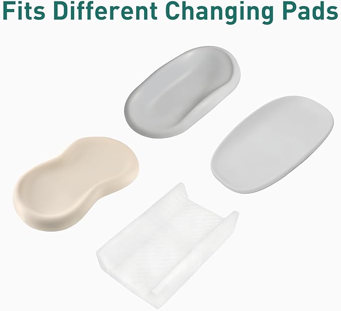 Organic Quilted Thicker Baby Changing Pad Liners 3 Pack Waterproof, Soft & Warm On Baby's Back, Absorbent, Non-Slip, Machine Washable Reusable Diaper Change Mats Liners Fits Peanut Changing Table Pads