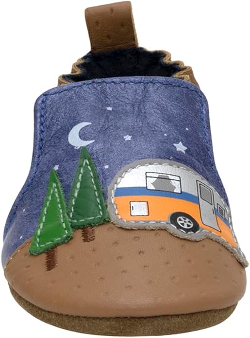 Robeez Baby Boys and Unisex Soft Soles Slip-Resistant Crib Shoes Slippers Moccasins for Infant and Toddler, 0-24 Months