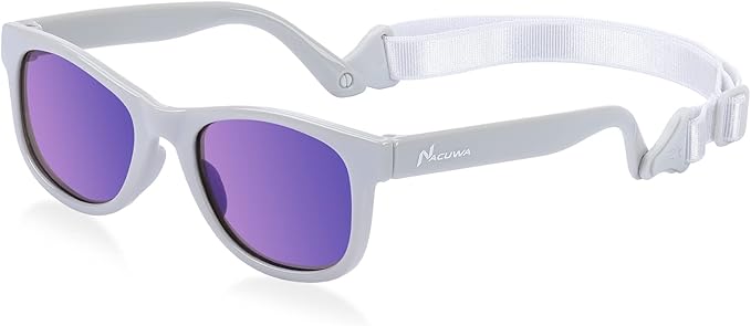 Baby Sunglasses - 100% UV Proof Sunglasses for Baby, Toddler, Kids - Ages 0-2 Years - Case and Pouch included