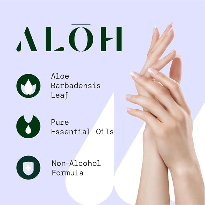 ALŌH Peppermint Eucalyptus Sanitizing Hand Wipes - Clean Hands, Clear Mind On The Go Sanitizer for Kids and Adults - Travel Size 6 packs of 20ct Wipe (120 Wipes)