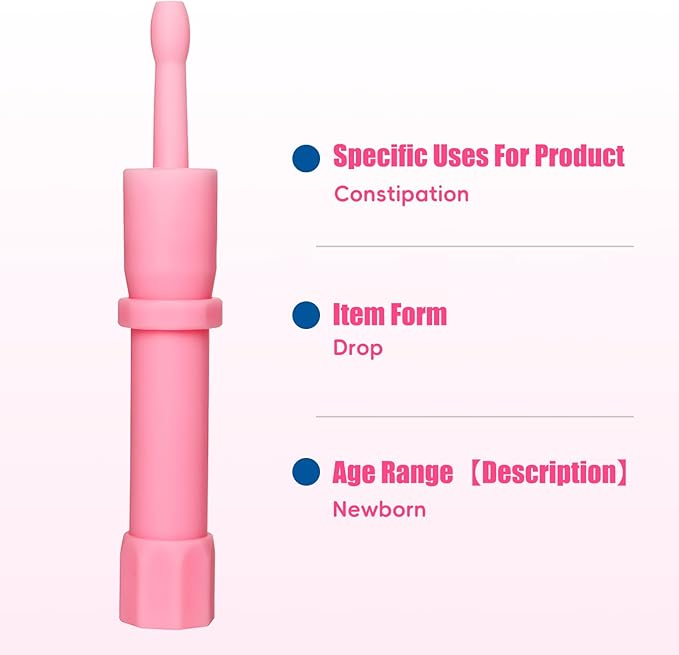 Gas and Colic Reliever for Babies, Baby Gas Colic Relief, Natural Solution for Baby Colic and Gas Relief, 100% Safe & Effective Instant Constipation Relief for Babies, 20 Count (Pink)