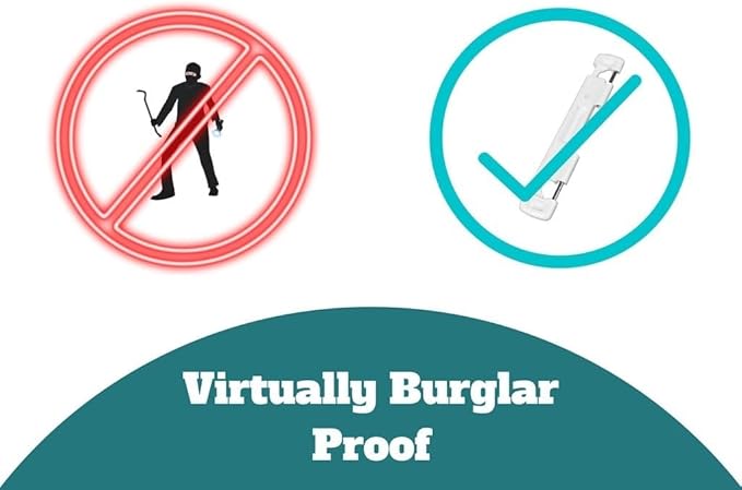 for Glass Sliding Doors - Advanced Technology to Keep Your Family Safe and Secure - High Security Lock - Virtually Burglar Proof (Double Bolt Lock + Premium Handle, Silver)