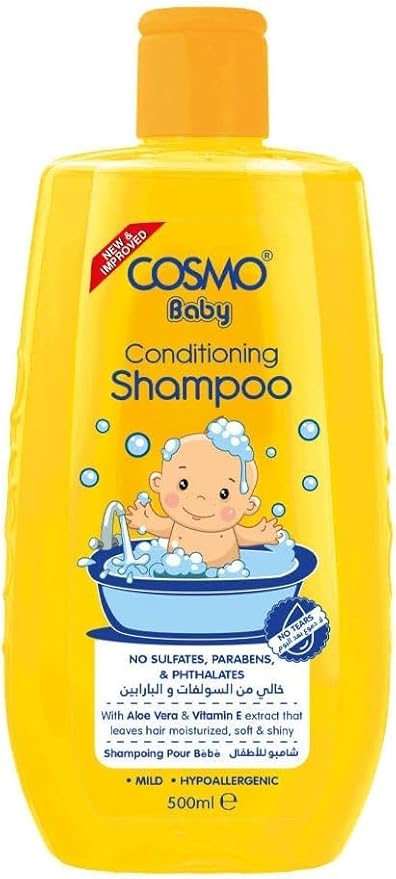 Conditioning Baby Shampoo 500ml | 16.90 fl.oz, Moisturizing, Soft & Shiny Hairs, Sulfates Free, Parabens Free, Phthalates Free, Baby Care, Daily Use