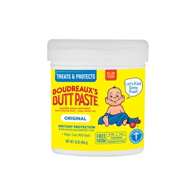 Boudreaux's Butt Paste Diaper Rash Ointment, Variety Pack, Original 16oz, Original 2 oz (2 of each)