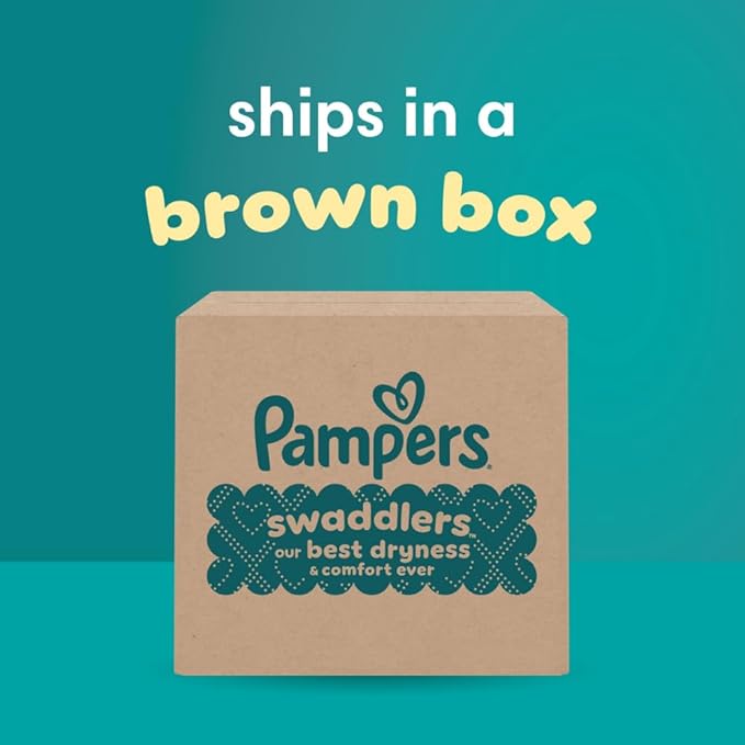 Pampers Swaddlers Diapers, Size 3 (13-26 lbs), 168 Count, Absorbent, Keeps Baby Dry and Comfortable, Skin Safe Disposable Baby Diaper